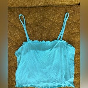 💙 American Eagle Soft & Sexy Lettuce Hem Cami – XS